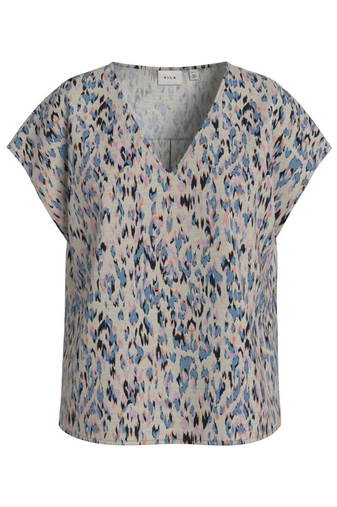 VILIMIA LEO S/S V-NECK TOP/LC 14098975 Winsome Orchid/TUNA